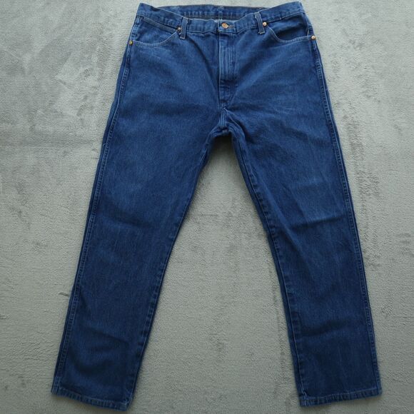 Wrangler 13MWZ Jeans Mens Size-40 Blue (38x32 actual) Original Cowboy Cut Denim - Picture 7 of 13